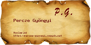 Percze Gyöngyi névjegykártya