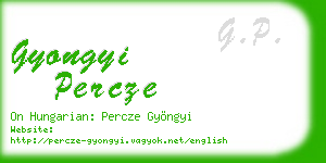 gyongyi percze business card